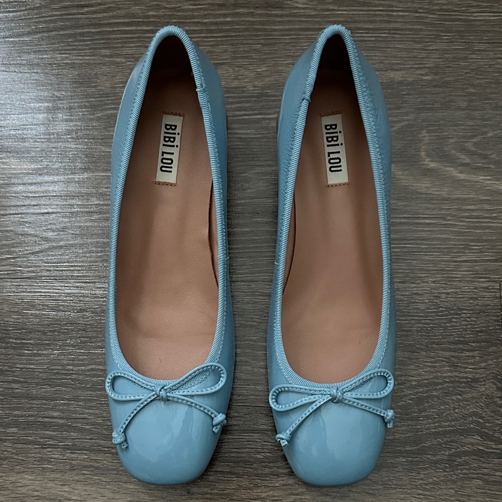 Bibi Lou Blue Ballet Heels